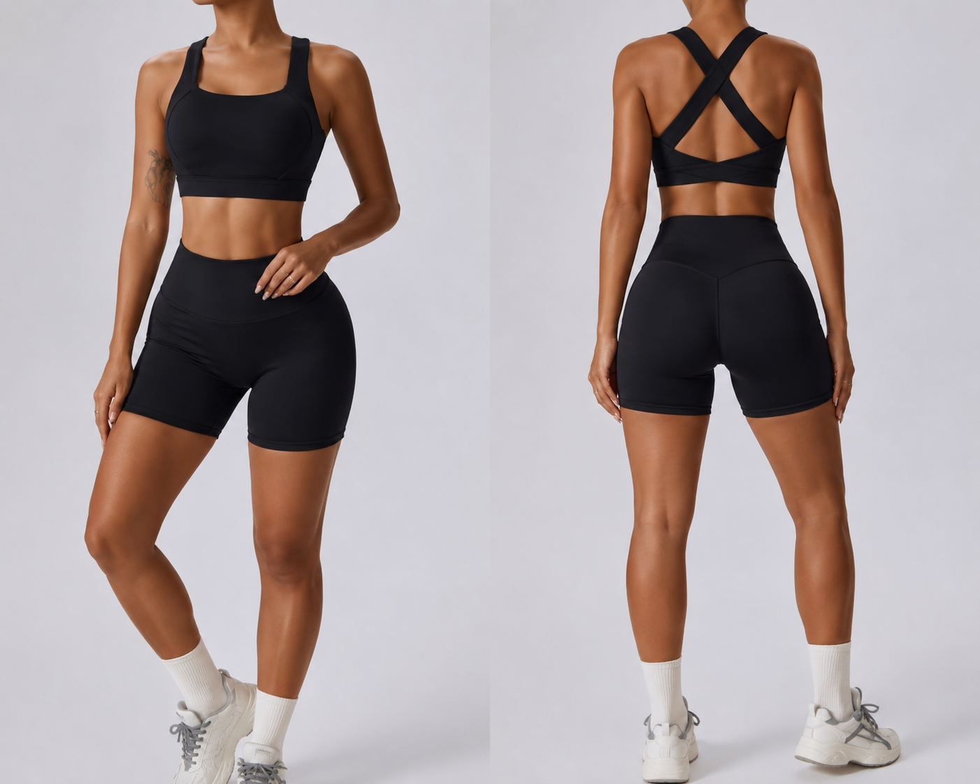 X Sculpt-shorts set